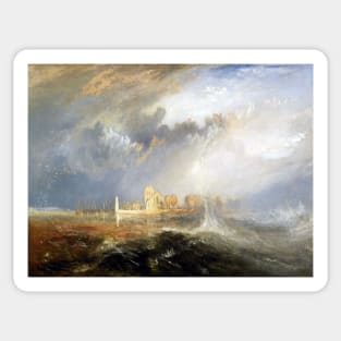 High Resolution William Turner Quillebeuf Mouth of the Seine 1833 Sticker